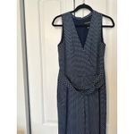 Long Tall Sally navy and white sleeveless pant romper US 8 39" inseam Blue Photo 2