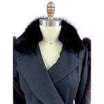 VTG VICTORIA NEW YORK Black Wool & Fur Coat Sz. 12 Size M Photo 1
