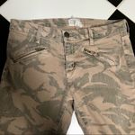 Current/Elliott Silverlake Camo Denim Jeans Zippered Hem Moto Olive Green Tan 29 Photo 6