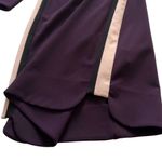 Vince Camuto  Purple Crepe Side Stripe Boatneck 3/4 Sleeve Sheath Dress Size 4 Photo 8