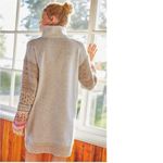 Anthropologie Daily Practice by Cozy Cowl Neck Tunic Dress gray pink size large Photo 2