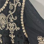 Simply Couture  3XL Plus Formal Tunic embroidered embellishment Black Gold EUC Photo 5