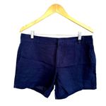 100% Linen Navy Shorts VTG Women's Size 8 Blue Photo 0