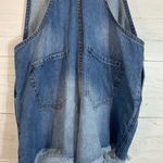 Spoon Jeans Spoon Graffiti Graphic Short Overalls Denim Blue Jean Shortalls Women Size M Photo 7