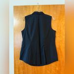 Talbots  Sleeveless Top Shirt Button Up Solid Black Classic Non-Iron NWOT Size 6 Photo 4