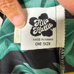 VTG 90s Hilo Hattie Wrap Skirt Aloha Print Sz OS Hawaiian Retro Orchid Tropical Black Photo 4