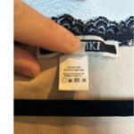 NIKIBIKI Dress Black Lace V Neck Sleeveless A Line Work Women Small Photo 6