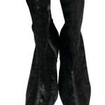 Womens crushed velvet Black stiletto boots size‎ 8.5 M Photo 0