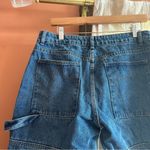 Edikted Jaimie Cargo Jeans Baggy Fit Pockets Low Waist Blue Denim Y2K NEW Size L Photo 8