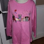 Quacker Factory ‎ Womens Pink Embroidered American 4th Of July Sweatshirt 1X Photo 0