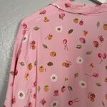 Zoe California Women L Pink Fruit Berry Shirt Short Sleeve Button Front Summer Size L Photo 10