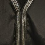 Rock & Republic BLACK BLOUSE WITH SILVER AROUND NECK AND DOWN FRONT Photo 1