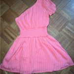 American Eagle NWT Coral Smocked One Shoulder Mini Dress Sz XS Photo 3