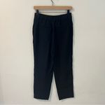 Boden Black Pleated Front Pull On Slim Straight Leg Trousers Contemporary‎ 8P Photo 4