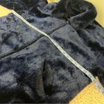 Gallery Vintage 90s Faux Fur Blue Bomber Jacket Women’s Size S Glam Party Photo 9
