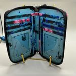 A Rare HTF Nylon Multicolored Floral Print Lug Wristlet Zip Around Wallet Blue Photo 2