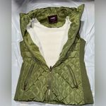 Ci Sono  Los Angeles Outerwear Small Green Full Zip Up Sherpa Lined Vest Jacket Photo 2