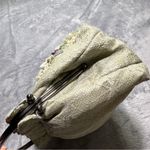 Vintage Malina Artisan Olive Green Lace Floral Rosettes Kiss Lock Purse Photo 5