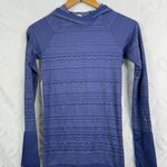 Lululemon Rest Less Hoodie Gatsby Blue White Long Sleeve Size 4 Photo 6