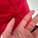 Talbots Women's Red Goose Down Puffer Vest Belted Collar Quilted Fill Size L Photo 8