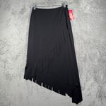 Vintage Cachet Skirt Womens 6 Black Fringe Asymmetrical 90s Y2K Goth Whimsigoth Photo 1