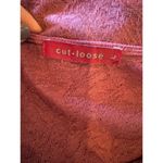 Cut Loose Dress Women Large Pink Mauve Lace Like Pattern Long Sleeve Mini‎ Boho Photo 6