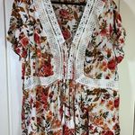 Torrid  Cottagecore Babydoll Crochet Trim Top Women 2X Floral Lace Up Tassel Boho Photo 0