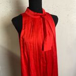 Mango # 135 Poppy Satin Bow Neck Halter Mini Dress Photo 5
