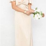 Show Me Your Mumu Rome Twist Gown Dress SZ Extra Small Champagne Luxe Satin Maxi Photo 0