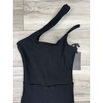 H:ours  Revolve Sophie Black‎ Crop Catsuit Jumpsuit Ribbed Stretch NWT $178 Sz S Photo 4
