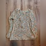 BCBGeneration MS&Co BCBG Maxazria Green Multi Color Flower Button Women's Knit Sweater small Photo 2
