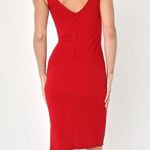 Lulus Iconic Moment Red Body On Midi Dress Photo 3