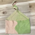 LA Hearts Pacsun  Tan Green Retro Halter Top Women’s Small Photo 3