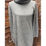 Max Studio  Gray Turtleneck Long Sleeve Sweater Dress Size Medium Grey Photo 0
