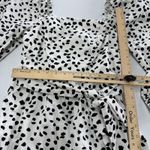 River Island  Dress Womens 4 US White Black Printed‎ Puff Sleeve Mini Photo 7
