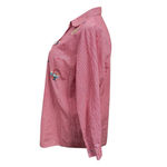 Karen Scott II Red Gingham Christmas Embroidered Button Down Shirt Size 1X Photo 7