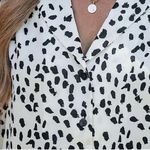 Cupshe Black White Spotted Blazer Long Sleeve Button Up Blouse Women's Size XS Photo 4