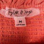Taylor & Sage  Orange smocked crop top Photo 4