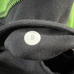 Lululemon  Scuba Hoodie Jacket Size 8 Black Green‎ Colorblock Full Zip Pockets Photo 3