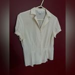 90s silk pleat shirt White Size M Photo 4