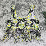 Hot Topic  Daisy & Skull Fringe Crop Top Photo 3
