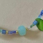 Handmade “Jaede” Glass Bead Blue Green Boho Necklace Beachy Pastel Earthy Photo 2