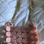 Sandro  Pink and Gold Shoulder Bag Photo 0