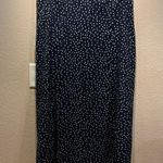 None Women’s Navy Blue Polka Dot Split Side Skirt Size XL Photo 5