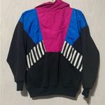 Vintage 90s Casual Isle Lightweight Jacket Sweatshirt Windbreaker Colorblock szM Black Size M Photo 4