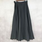 VTG Fritzi California Pleated Maxi Skirt Size 13/14 Minimal Academia Modest 80s Black Photo 3