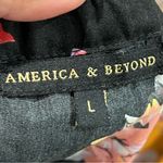 Floral sheer swim coverup Maxi Dress w/embroidery Trim size L high side slits Black Size L Photo 1