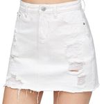 Amazon White Denim Skirt Photo 0