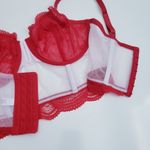 Auden Sheer Unlined Lingerie Bra Red Size L Photo 6
