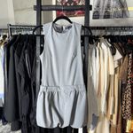 ZARA Small Structured Grey Bubble Hem Mini Dress Photo 3